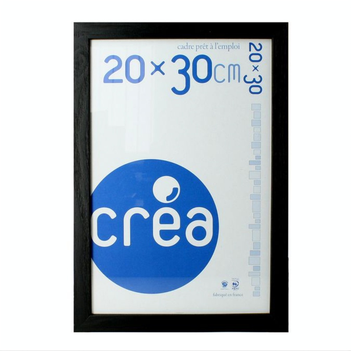 Cadre en bois Gaëlle 20 Noir - Créa - Rougier et Plé