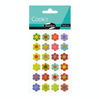 Stickers 3D Cooky thème fleurs - Maildor - Rougier et Plé