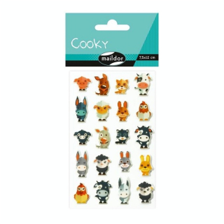 Stickers 3D Cooky thème animaux de la ferme - Maildor - Rougier et Plé
