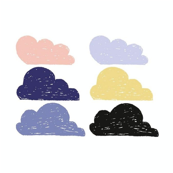 Stickers muraux M.Design nuages 2 planches - Maildor - Rougier et Plé