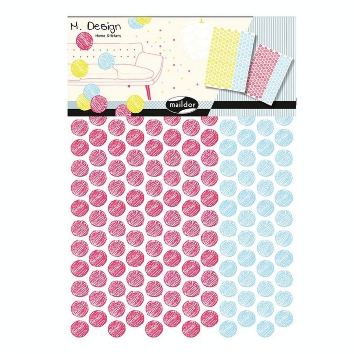 Stickers muraux M.Design pois multicolores 2 planches - Maildor - Rougier et Plé