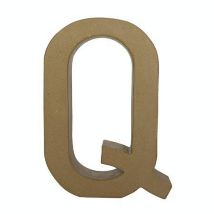 Objet en papier mâché  lettre Q fantaisie - Décopatch - Rougier et Plé