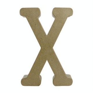 Objet en papier mâché  lettre X fantaisie - Décopatch - Rougier et Plé