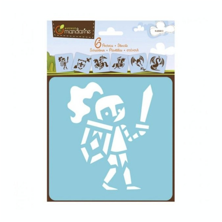 Pochoirs enfant chevaliers x 6 - Avenue Mandarine - Rougier et Plé