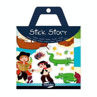 Stickers repositionnables Stick Story thème pirates - Maildor - Rougier et Plé