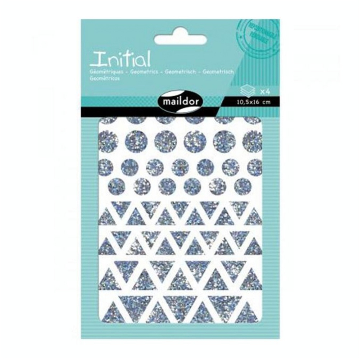 Gommettes Initial géométriques x 4 planches - Maildor - Rougier et Plé