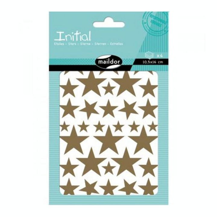 Gommettes Initial étoiles x 4 planches - Maildor - Rougier et Plé