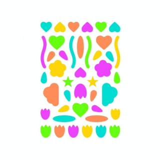 Gommettes Baby multiformes couleurs fluo - Maildor - Rougier et Plé