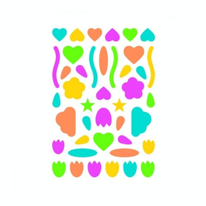 Gommettes Baby multiformes couleurs fluo - Maildor - Rougier et Plé