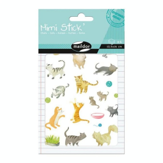 Gommettes Mimi Stick chats x 80 pcs - Maildor - Rougier et Plé