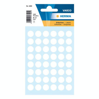 Etiquettes blanches 12 mm par 240 - Herma - Rougier et Plé