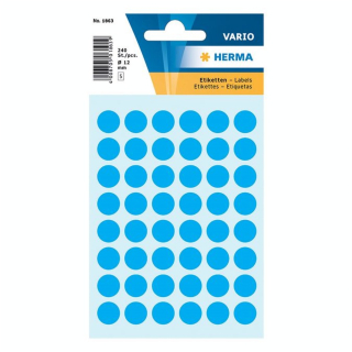 Etiquettes bleues 12 mm par 240 - Herma - Rougier et Plé