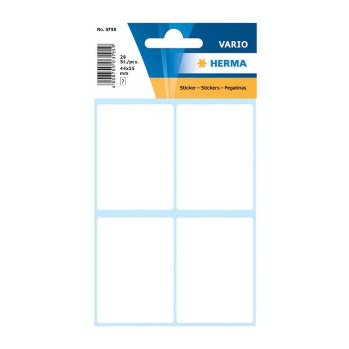 Etiquettes blanches 40 x 55 mm par 28 - Herma - Rougier et Plé