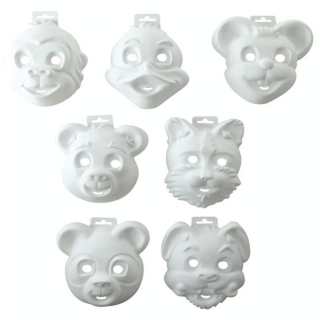 Masque blanc animal 1 pc - Graine Créative - Rougier et Plé
