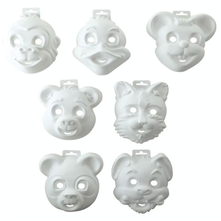 Masque blanc animal 1 pc - Graine Créative - Rougier et Plé