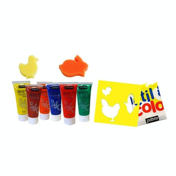 Peinture Tactilcolor 6 couleurs 20 ml - thème ferme - Pébéo - Rougier et Plé