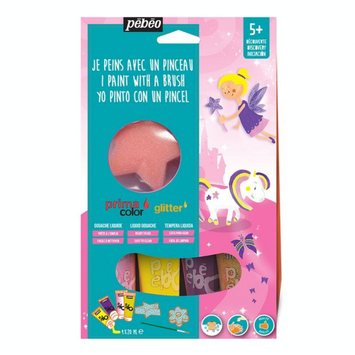 Peinture Primacolor 4 couleurs 20 ml - thème Fées - Pébéo - Rougier et Plé