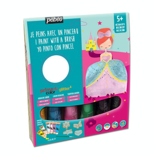 Peinture Primacolor 6 couleurs 20 ml - thème princesse - Pébéo - Rougier et Plé