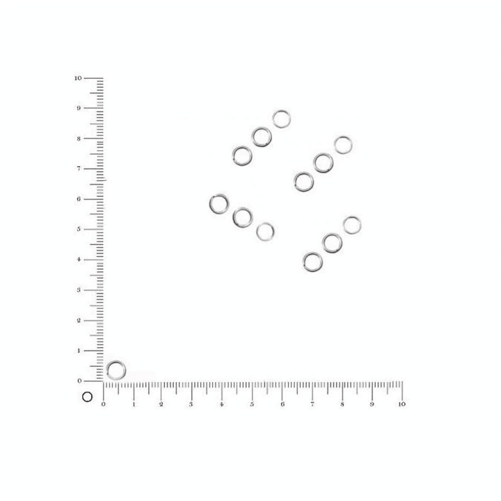 Anneau métal platine ø 7 mm - 25 pièces - Rayher - Rougier et Plé