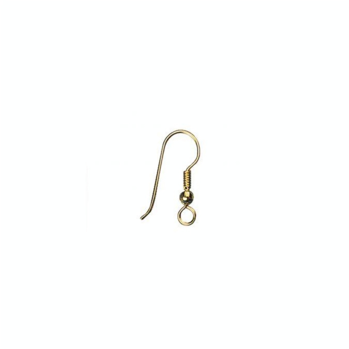 Crochet d'oreille doré 20 mm - 4 pièces - Rayher - Rougier et Plé