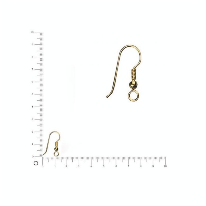 Crochet d'oreille doré 20 mm - 4 pièces - Rayher - Rougier et Plé