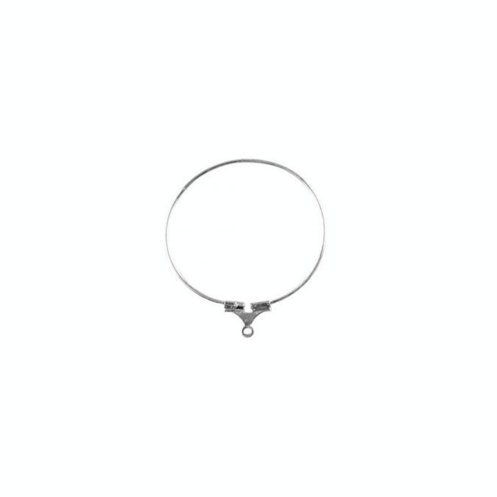 Créole métal argent ø 30 mm - 2 pièces - Rayher - Rougier et Plé