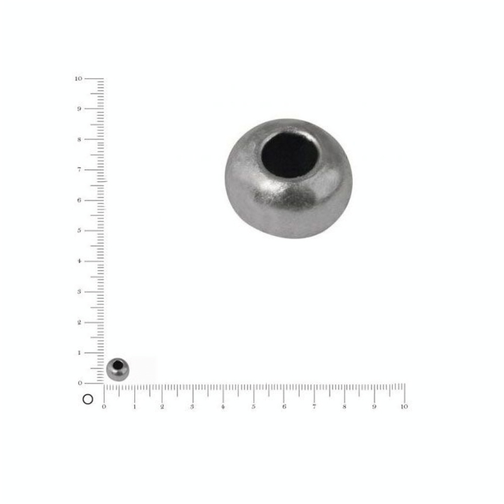 Perle en métal argent ø 6 mm - 6 pièces - Rayher - Rougier et Plé