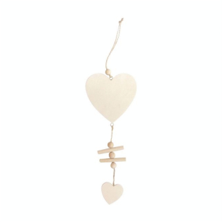 Coeur en bois à susprendre 17 cm - Graine Créative - Rougier et Plé