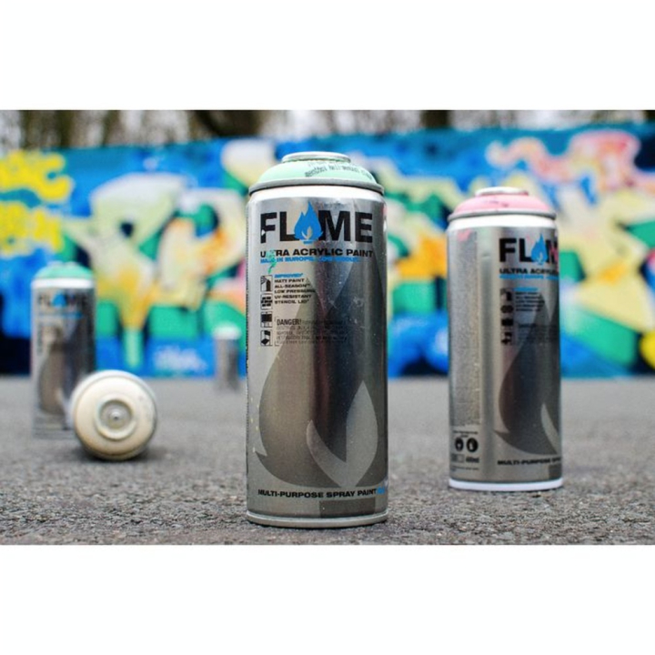 Bombe de peinture acrylique Blue 400 ml - Flame - Rougier et Plé