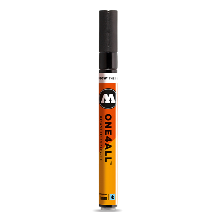 Marqueur One4All 127HS EF noir - 1 mm - Molotow - Rougier et Plé