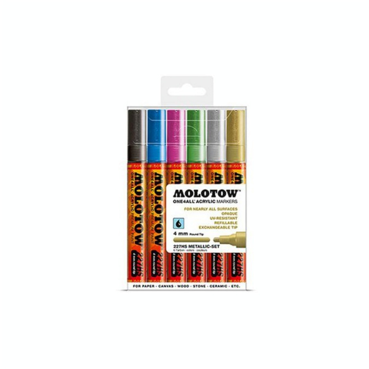 Marqueur One4All 227HS - Set basic métal - Molotow - Rougier et Plé