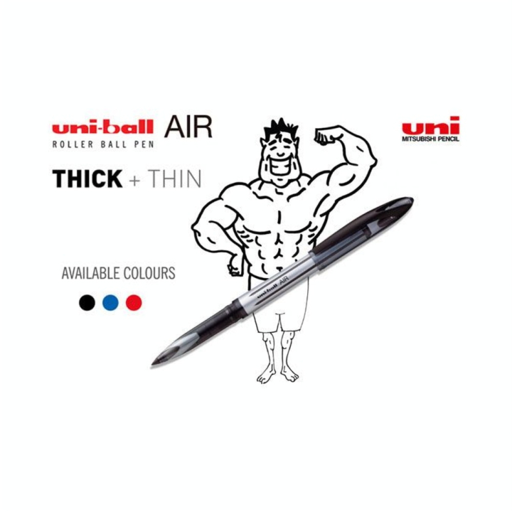 Stylo pointe souple AIR rouge 0,7 mm - Uni-Ball - Rougier et Plé