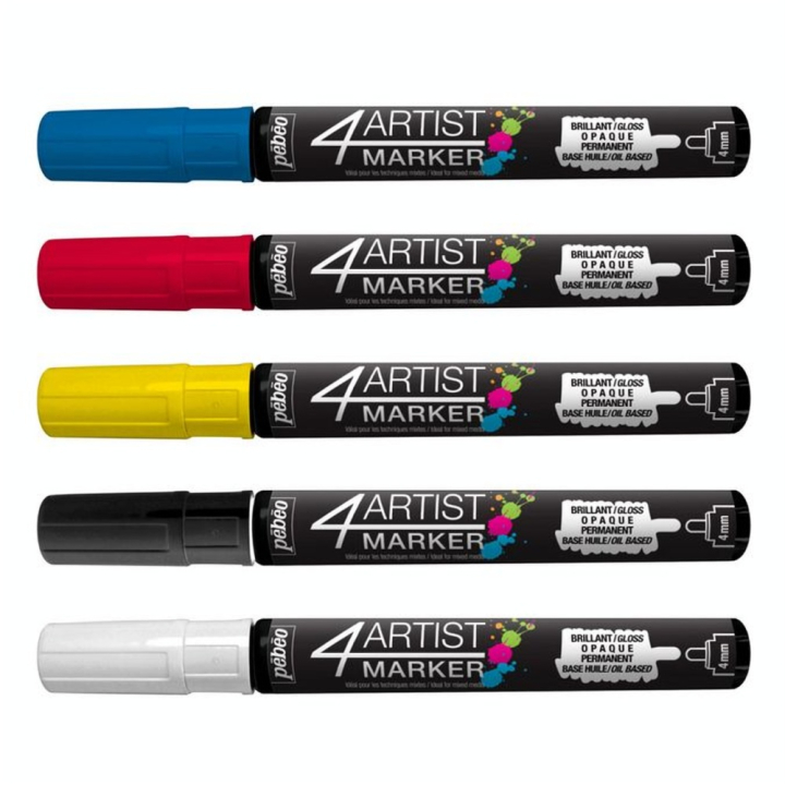 Feutre peinture 4Artist Marker 4 mm - Assortiment basique - Pébéo - Rougier et Plé