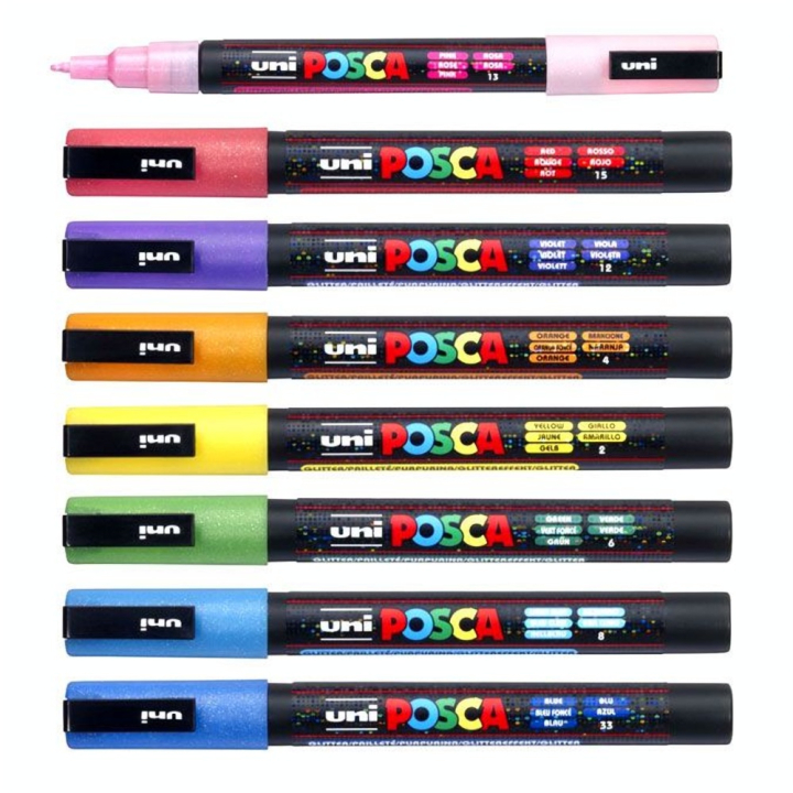 Marqueur PC-3M pailleté pointe conique fine - Posca - Rougier et Plé