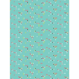 Papier 30 x 40cm 714 Petits triangles sur fond bleu - Décopatch - Rougier et Plé