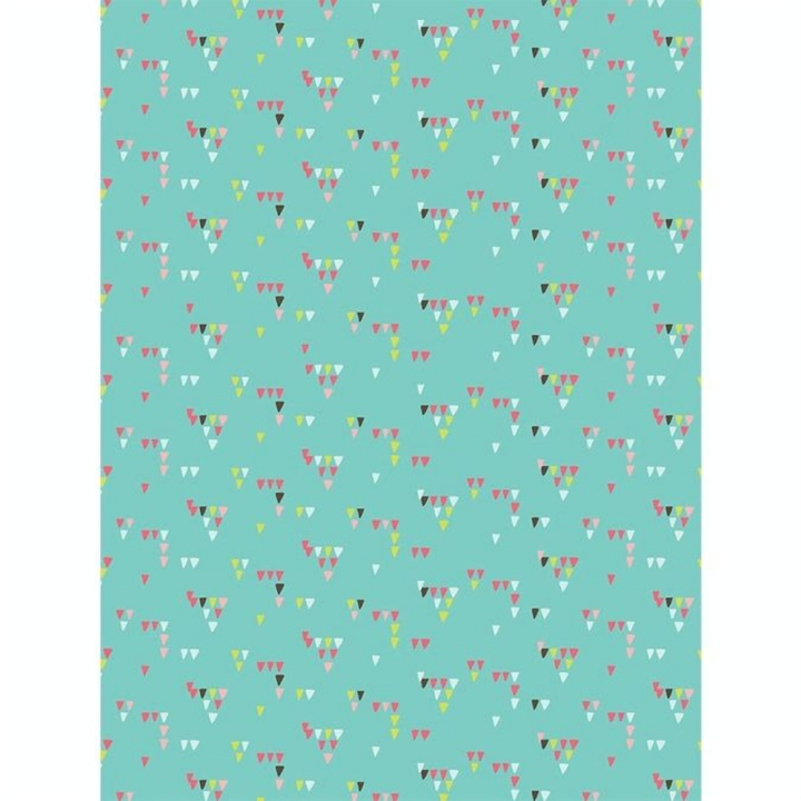 Papier 30 x 40cm 714 Petits triangles sur fond bleu - Décopatch - Rougier et Plé