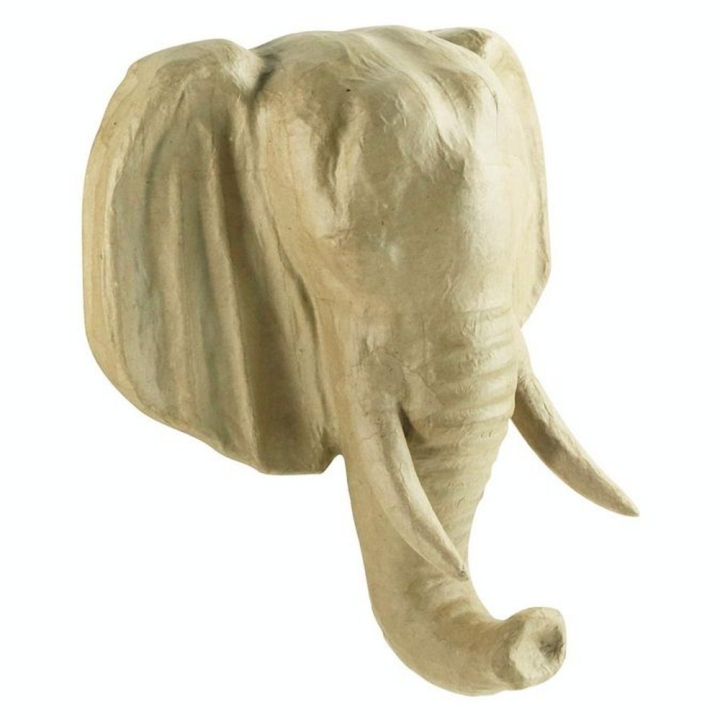 Objet en papier mâché tête éléphant 31 x 16,5 x 36 cm - Décopatch - Rougier et Plé