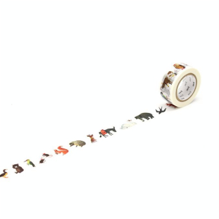 Ruban décoratif adhésif - Alain motif animaux - Masking Tape mt - Rougier et Plé