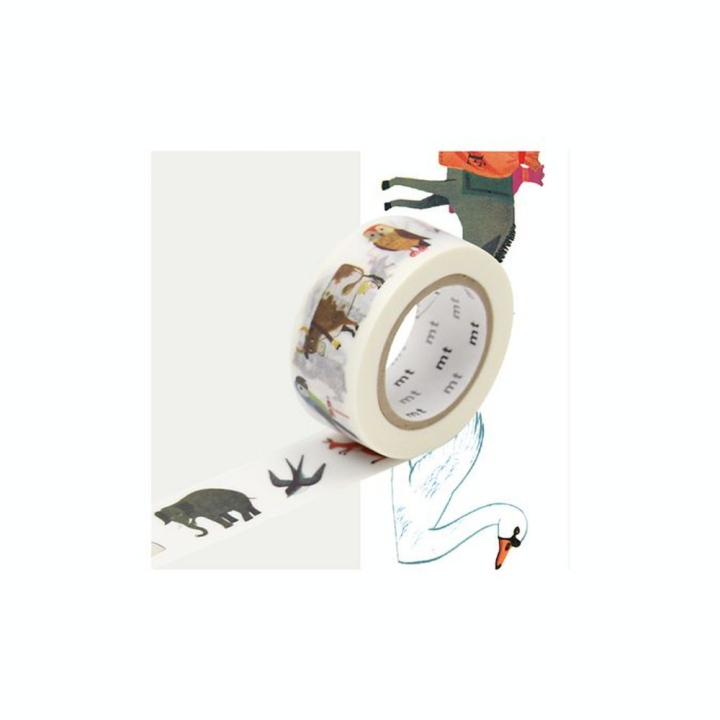 Ruban décoratif adhésif - Alain motif animaux - Masking Tape mt - Rougier et Plé