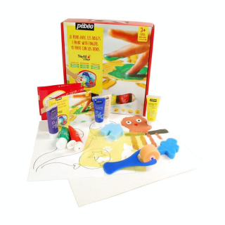 Peinture enfant - Je peins avec les doigts mini coffret atelier - Pébéo - Rougier et Plé