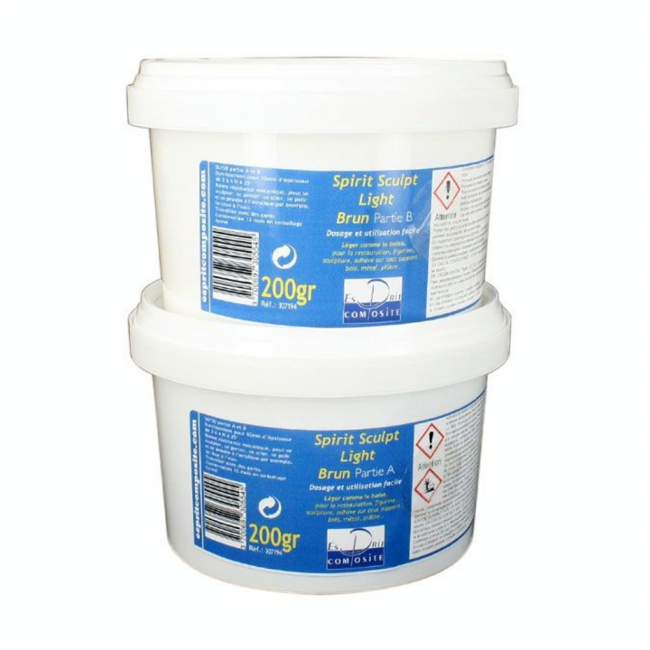 Pâte époxy légère brune 400 g - Esprit Composite - Rougier et Plé
