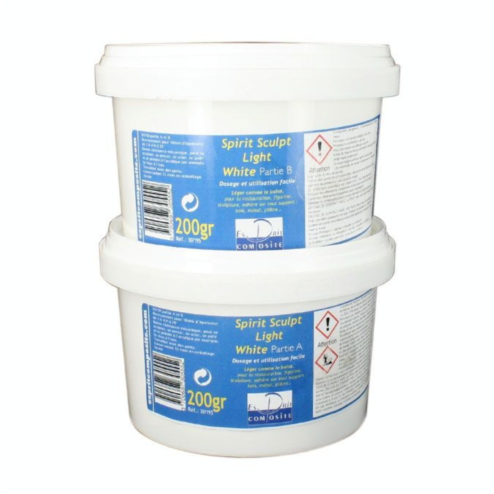 Pâte époxy légère blanche 400 g - Esprit Composite - Rougier et Plé