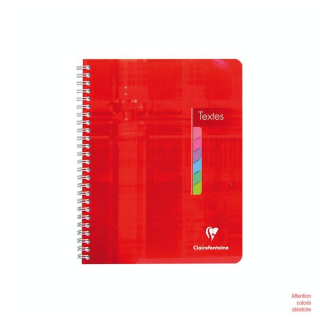 Cahier de texte à spirales 17 x 22 cm 144 pages - Clairefontaine - Rougier et Plé