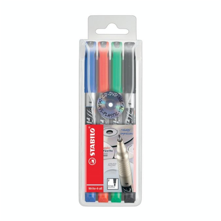 Marqueur permanent Write-4-All par 4 - STABILO - Rougier et Plé
