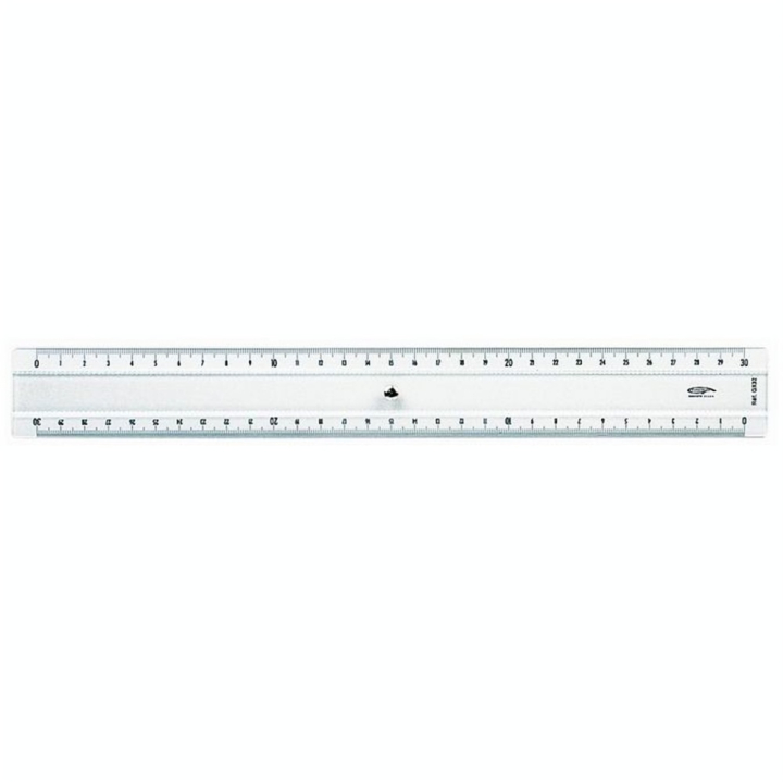 Règle transparente 2 biseaux 30 cm - Graphoplex - Rougier et Plé