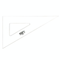 Équerre bords droits 60° - 26 cm - Graphoplex - Rougier et Plé