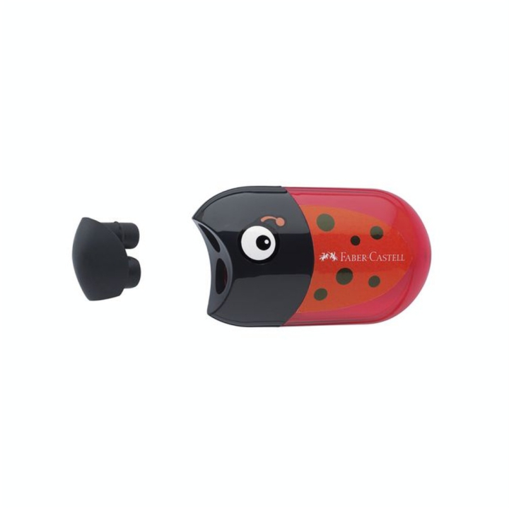 Combiné taille-crayon + gomme Coccinelle - Faber-Castell - Rougier et Plé