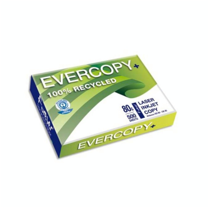 Ramette de papier blanc recyclé Evercopy A4 - 80 g/m² - 500 feuilles - Clairefontaine - Rougier et Plé