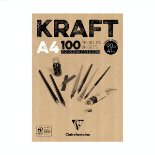 Papier kraft en bloc 90 g/m² 100 feuilles - Clairefontaine - Rougier et Plé