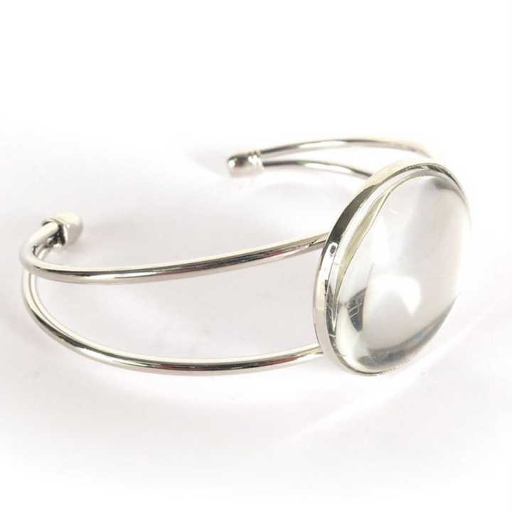 Bracelet Cabochon Rond Argenté - DTM - Rougier et Plé